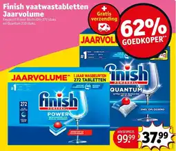Kruidvat Finish vaatwastabletten Jaarvolume aanbieding