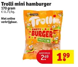 Kruidvat Trolli mini hamburger aanbieding
