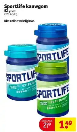Kruidvat Sportlife kauwgom aanbieding