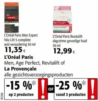 Colruyt L`oréal paris men expert vita lift 5 complete anti-veroudering aanbieding