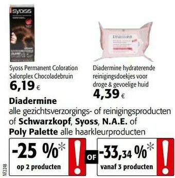 Colruyt Syoss permanent coloration salonplex chocoladebruin aanbieding