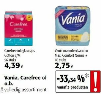 Colruyt Carefree inlegkruisjes cotton aanbieding