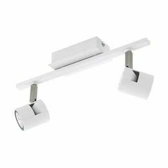 Zelfbouwmarkt Opbouwspot Led - Gu10 - 2x5w - Wit/nikkel aanbieding
