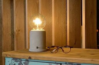 Tafellamp Vintage Taupe 12cm E27