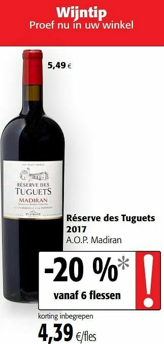 Colruyt Réserve des tuguets 2017 a.o.p. madiran aanbieding