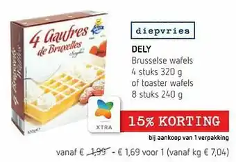 Dely brusselse wafels of toaster wafels