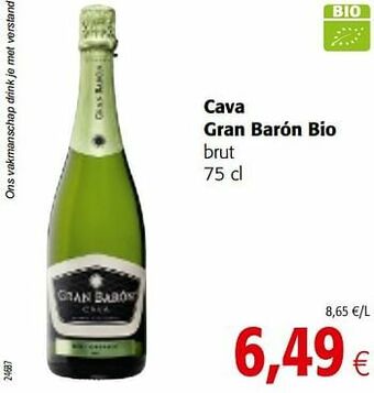 Colruyt Cava gran barón bio brut aanbieding