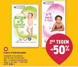 Delhaize Luiers of luierbroekjes aanbieding