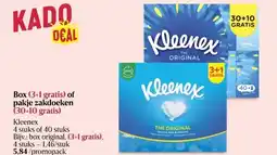 Box (3+1 gratis) of pakje zakdoeken (30+10 gratis)