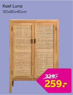 Leen Bakker Kast Luna aanbieding