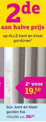 Leen Bakker kant en klaar gordijn Kai aanbieding