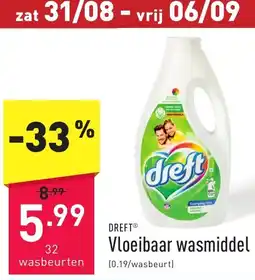 ALDI DREFT Vloeibaar wasmiddel aanbieding