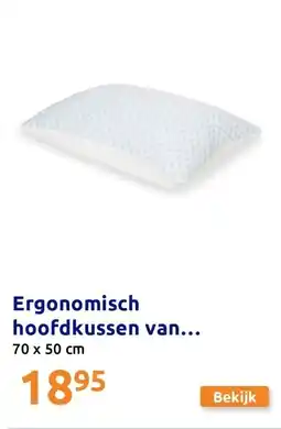 Ergonomisch hoofdkussen van traagschuim