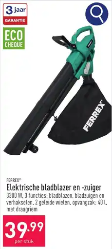 ALDI FERREX Elektrische Bladblazer en - zuiger aanbieding