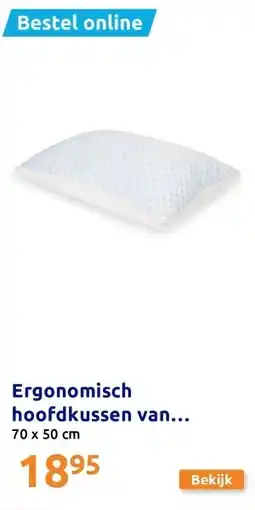 Ergonomisch hoofdkussen van traagschuim
