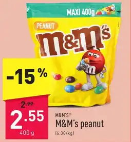 ALDI M&M's peanut aanbieding