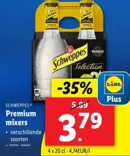 Lidl Schweppes Premium mixers aanbieding