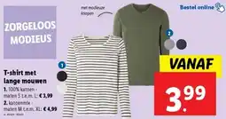 Lidl T-shirt met lange mouwen aanbieding
