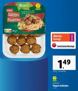 Lidl VEMONDO Vegan balletjes aanbieding