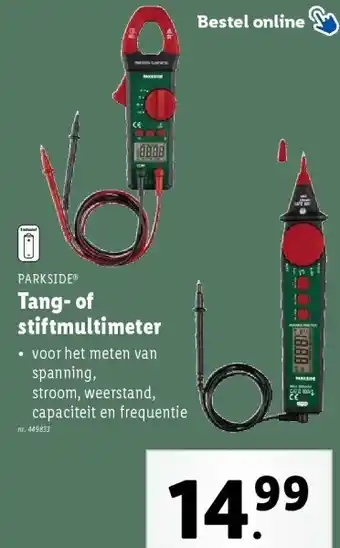 Lidl Tang- of stiftmultimeter aanbieding