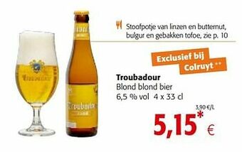 Colruyt Troubadour blond blond bier aanbieding