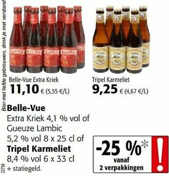 Colruyt Belle-vue extra kriek aanbieding