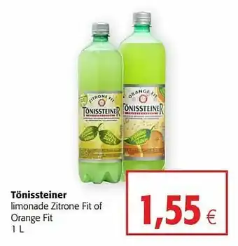 Colruyt Tönissteiner limonade zitrone fit of orange fit aanbieding