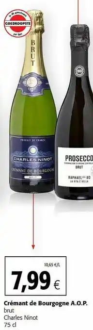 Colruyt Crémant de bourgogne a.o.p. brut charles ninot aanbieding