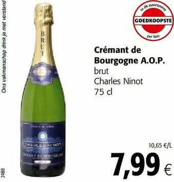 Colruyt Crémant de bourgogne a.o.p. brut charles ninot aanbieding