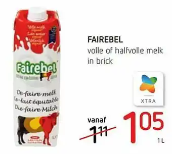 Spar Colruyt Fairebel volle of halfvolle melk aanbieding