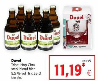 Colruyt Duvel tripel hop citra sterk blond bier aanbieding