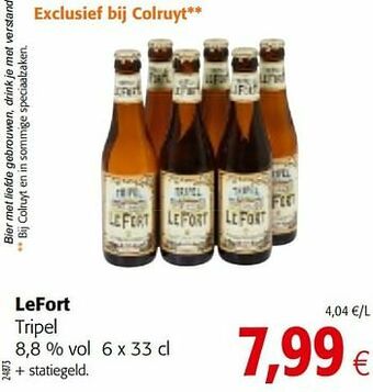 Colruyt Lefort tripel aanbieding