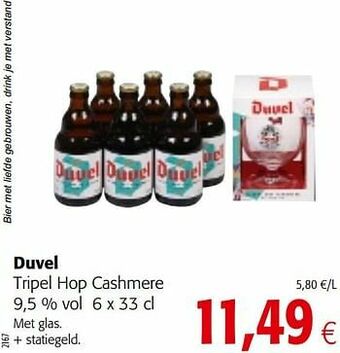 Colruyt Duvel tripel hop cashmere aanbieding