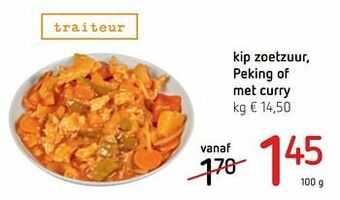 Spar Colruyt Kip zoetzuur, peking of met curry aanbieding