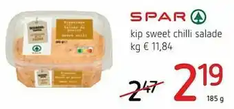 Spar Colruyt Kip sweet chilli salade aanbieding