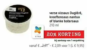 Verse vissaus dugléré, kreeftensaus nantua of blanke botersaus