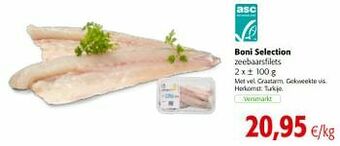 Colruyt Boni selection zeebaarsfilets aanbieding