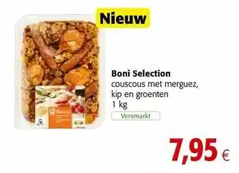 Colruyt Boni selection couscous met merguez, kip en groenten aanbieding