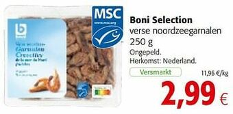 Colruyt Boni selection verse noordzeegarnalen aanbieding