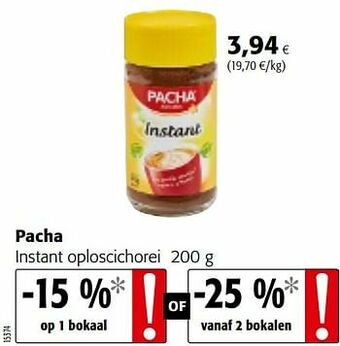 Colruyt Pacha instant oploscichorei aanbieding