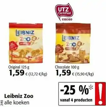 Colruyt Leibniz zoo alle koeken aanbieding