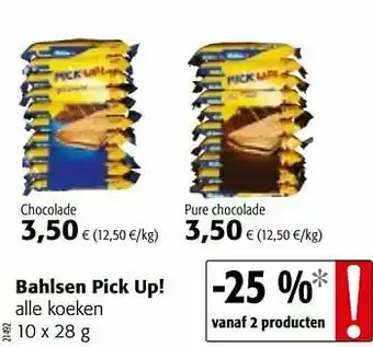 Colruyt Bahlsen pick up! alle koeken aanbieding
