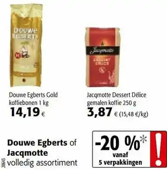 Colruyt Douwe egberts gold koffiebonen aanbieding