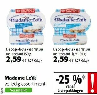 Colruyt Madame loïk volledig assortiment aanbieding