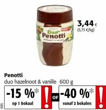 Colruyt Penotti duo hazelnoot + vanille aanbieding