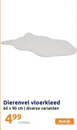 Action Dierenvel vloerkleed aanbieding