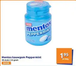 Action Mentos kauwgom Peppermint aanbieding