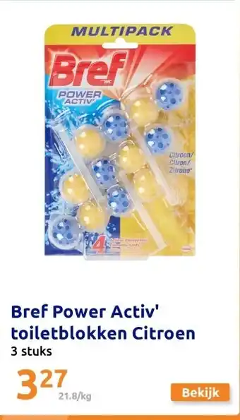 Action Bref Power Activ' toiletblokken Citroen aanbieding