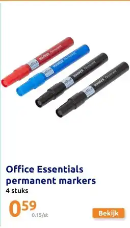 Action Office Essentials permanent markers aanbieding