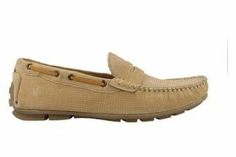 Berca Shoes Cafe Moda Mocassin Heren Volledig Leder - Beige aanbieding